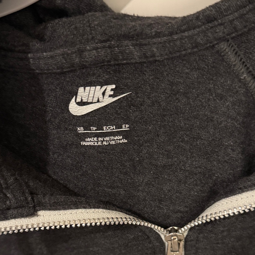 Nike Women's Charcoal Zip-Up Hoodie - Picture 2 of 3